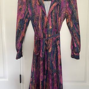 Bar III Purple Pink Printed Maxi Dress
